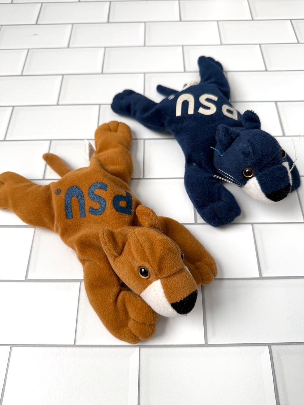 🐾 PSU Penn State Nittany Lions Vintage Y2K Bean Bag Plush Mascot Toy Bundle